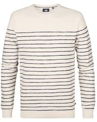 Petrol Industries - Sweatshirts Pull Palm Rayé Écru - Lyst
