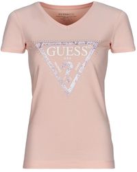 Guess - T-Shirt Vn Python Triangle - Lyst