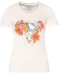 Guess - T-shirt Tropical Triangle - Lyst