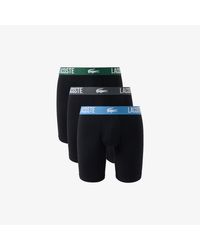 Lacoste - Caleçons Lot De 3 Boxers Longs Homme Polyamide/Vert-Lauz - Lyst