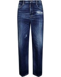 DSquared² - Distressed Straight Jeans - Lyst