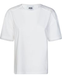 Alpha Studio - T-Shirt Boxy Insert Voile Cot - Lyst