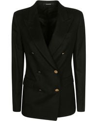 Tagliatore - Peak-Lapels Double-Breasted Blazer - Lyst