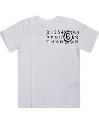 MM6 by Maison Martin Margiela - T Shirt Mm Con Serie Numerica - Lyst