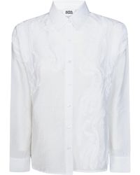 Alpha Studio - Camicia Voile Cot Con Rouches - Lyst