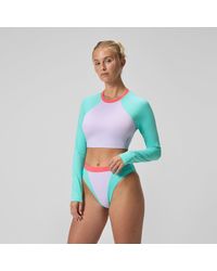 Speedo - Flu3Nte Solid Long Sleeve Rash Top Lilac - Lyst