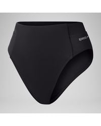 Speedo - Solid High Waisted Bikini Bottom Dark - Lyst