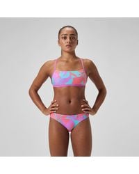 Speedo - Club Training Printed Bikini Bottom - Lyst