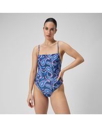 Speedo - Printed Adjustable Thinstrap Swimsuit - Lyst
