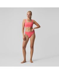 Speedo - Textured Deep U-Back Bikini Coral - Lyst