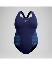 Speedo - Plus Size Medalist Placement Swimsuit - Lyst