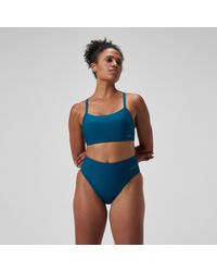 Speedo - Solid Hi Waist Bikini Bottom Dark - Lyst