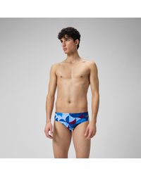 Speedo - Club Training 3" Allover Digital Brief - Lyst