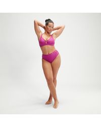 Speedo - Shaping High Waist Brief Berry - Lyst
