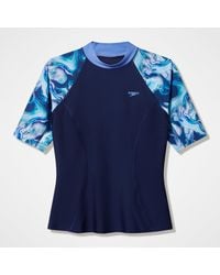 Speedo - Modern Coverage Printed Short Sleeve Rashguard - Lyst