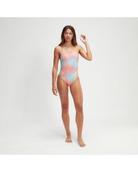 Speedo - Printed Adjustable Thinstrap Swimsuit - Lyst