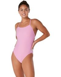 Speedo - Solid T-Back One Piece - Lyst