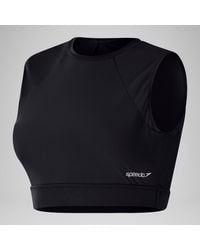 Speedo - Mesh Solid Crop Top - Lyst