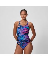 Speedo - Hyperboom Printed Medalist Swimsuit - Lyst