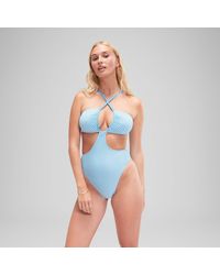 Speedo - Flu3Nte Gingham Cut Out Swimsuit - Lyst