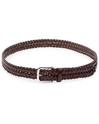 Anderson's - Leather Woven Belt - Lyst