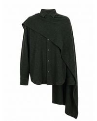 DARKPARK - Georgia Cashmere Wool Detachable-Scarf Shirt - Lyst