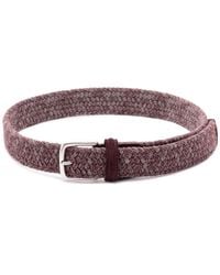Anderson's - Woven Belt With Suede Details - Lyst