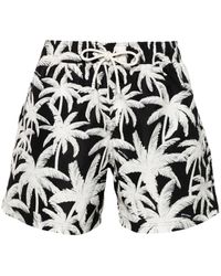 Palm Angels - Allover Logo Swim Shorts - Lyst