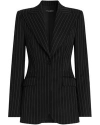 Dolce & Gabbana - Single-Breasted Turlingon Pinstripe Blazer - Lyst