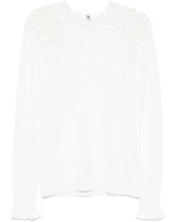 Ermanno Scervino - Long Sleeve Merino Sweater - Lyst