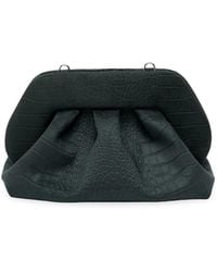 THEMOIRÈ - Bios Medium Suede Croco Effect Clutch - Lyst