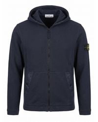 Stone Island - Organic Cotton Interlock Hoodie Sweater - Lyst