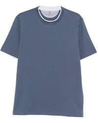 Brunello Cucinelli - T-Shirt With Faux-Layering - Lyst