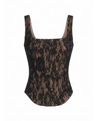Self-Portrait - Lace Corset Top - Lyst