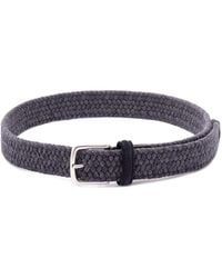 Anderson's - Woven Belt With Suede Details - Lyst