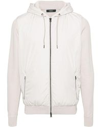 Herno - Piqué-knit Hooded Bomber Jacket - Lyst