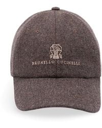 Brunello Cucinelli - Baseball Cap With Embroidered Logo - Lyst