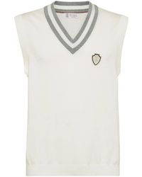 Brunello Cucinelli - Knitted Vest - Lyst