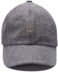 Brunello Cucinelli - Baseball Cap With Embroidered Logo - Lyst