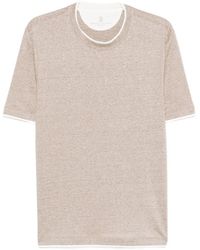 Brunello Cucinelli - T-Shirt With Faux-Layering - Lyst