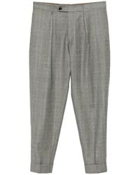 Berwich - Prince Of Wales Check Pleated Pants - Lyst