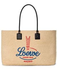 Loewe - 'Verano' Extra Large Raffia Tote - Lyst