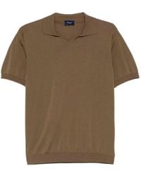 Drumohr - V-Neck Polo With Logo - Lyst