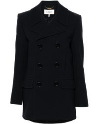 Chloé - Double-Breasted Virgin Wool Coat - Lyst