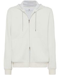 Brunello Cucinelli - Zip-up Jersey Hoodie - Lyst