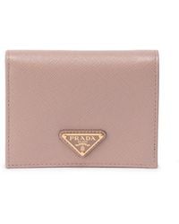 Prada - Small Saffiano Leather Wallet - Lyst