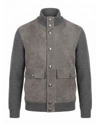 Brunello Cucinelli - Leather Jacket - Lyst