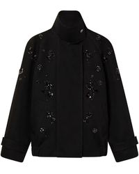 Golden Goose - 'Journey' Oversize Short Trench Coat With Embroidery - Lyst
