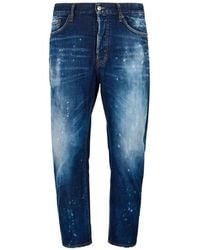 DSquared² - Skiers Medium Cloudy Bro Paint-Splatter Denim Jeans - Lyst