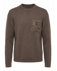Prada - Sweater With Re-Nylon Detail - Lyst